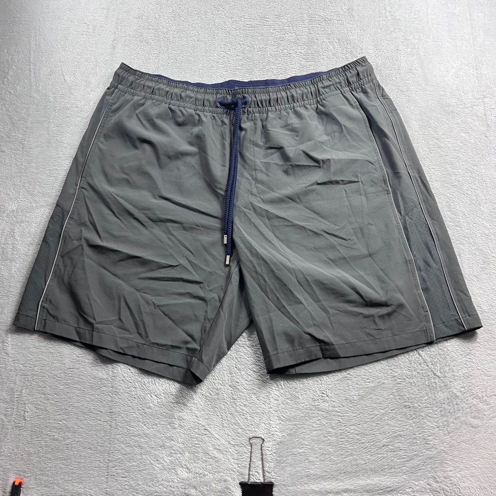 Vilebrequin Mens XXL Gray Swim Trunks Elastic Drawstring Shorts 17421
